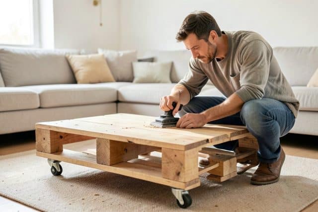 Table basse en palette